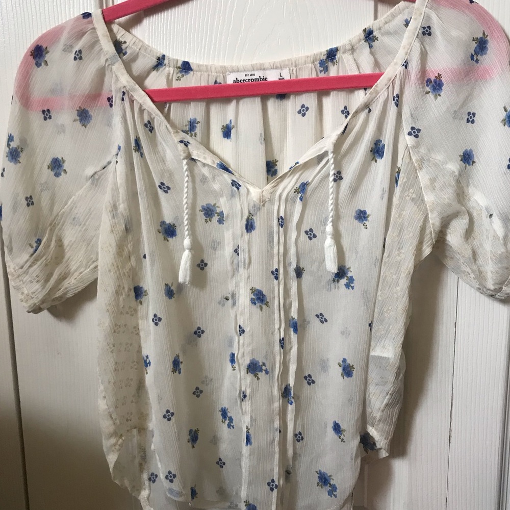 Sheer chiffon flower top